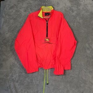 Vintage Gotcha Windbreaker Bright Red/Yellow Size L
